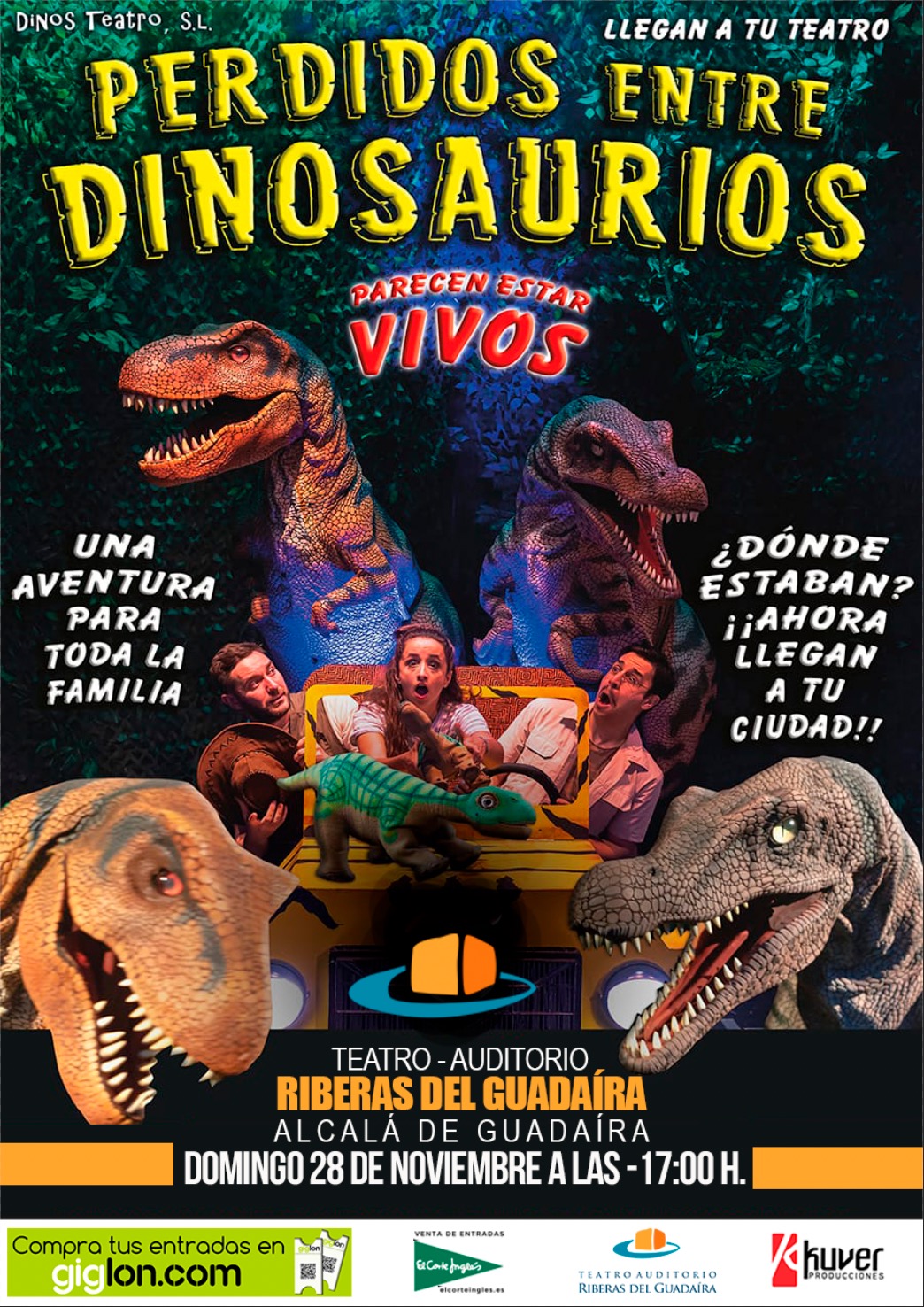 VENTA DE ENTRADAS Perdidos entre Dinosaurios | Teatro Auditorio Riberas del  Guadaíra | Alcalá de Guadaíra(SEVILLA)| GIGLON